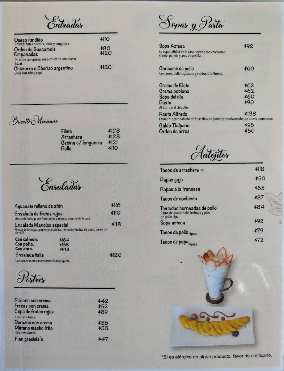 Restaurante Los Agaves Menu - Image 1